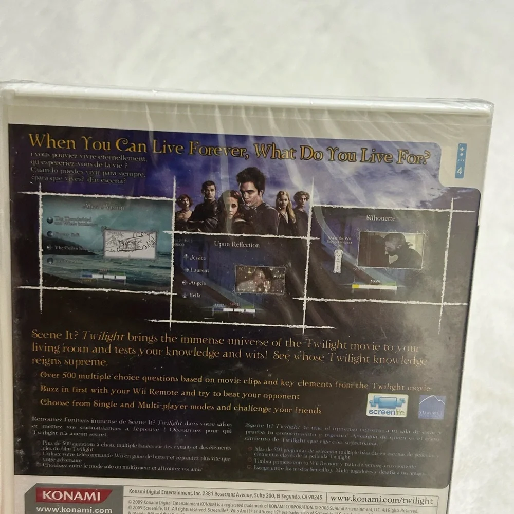 🩶Twilight Scene It? Wii Game by Konami-NEW WITH TAGS🩶